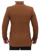 Cardiff Mens Brown Wool Coat