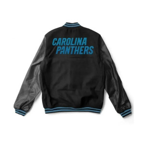 Carolina Panthers Black Letterman Jacket