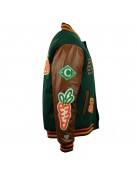 Carrots Arlington Heights Green & Brown Varsity Jacket