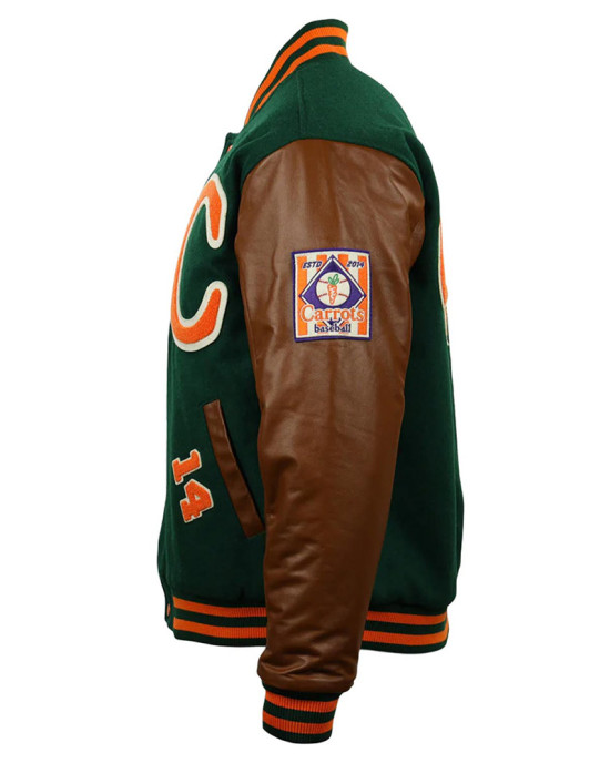 Carrots Arlington Heights Green & Brown Varsity Jacket