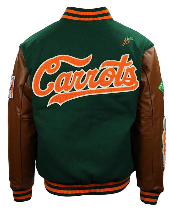 Carrots Arlington Heights Green & Brown Varsity Jacket