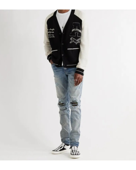 Cashmere Cardigan Black Varsity