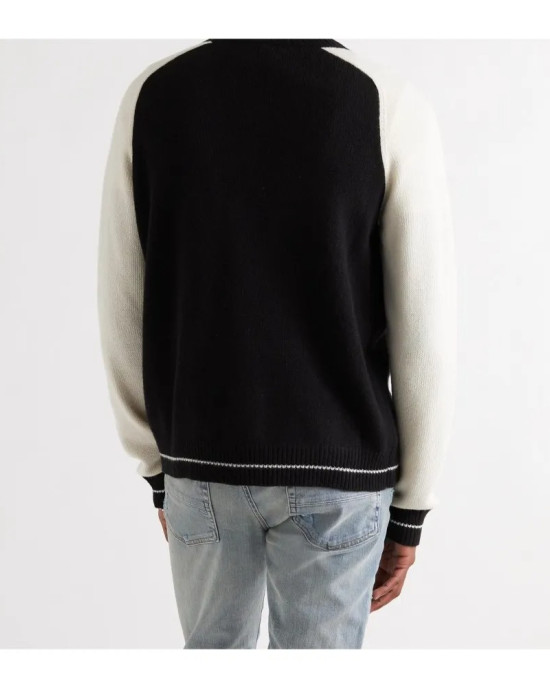 Cashmere Cardigan Black Varsity