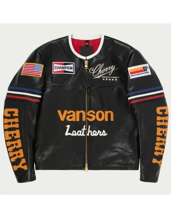 Cherry Vanson Star Leather Jacket