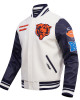 Chicago Bears Retro Classic Rib Navy Blue Wool Varsity Jacket Chicago Bears Retro Classic Rib Navy Blue Wool Varsity Jacket