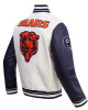 Chicago Bears Retro Classic Rib Navy Blue Wool Varsity Jacket Chicago Bears Retro Classic Rib Navy Blue Wool Varsity Jacket