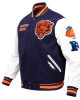 Chicago Bears Retro Classic Rib Navy Blue Wool Varsity Jacket Chicago Bears Retro Classic Rib Navy Blue Wool Varsity Jacket