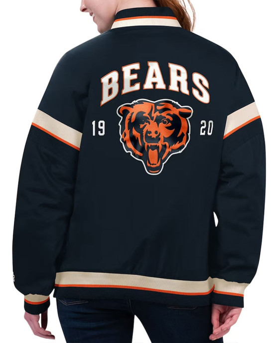 Chicago Bears Tournament Navy Varsity Jacket Chicago Bears Tournament Navy Varsity Jacket