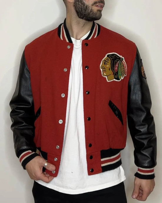 Chicago Blackhawks Campbell Varsity Jacket Chicago Blackhawks Campbell Varsity Jacket