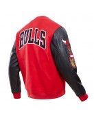 Chicago Bulls Classic Red Wool And Leather Varsity Jacket
