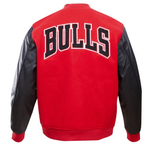 Chicago Bulls Classic Red Wool And Leather Varsity Jacket
