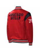 Chicago Bulls Force Play Red Varsity Satin Jacket