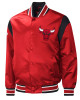 Chicago Bulls Force Play Red Varsity Satin Jacket Chicago Bulls Force Play Red Varsity Satin Jacket