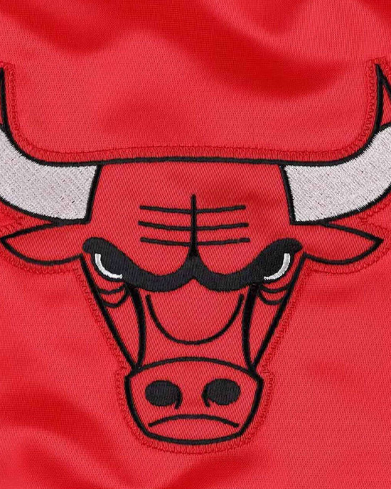 Chicago Bulls Force Play Red Varsity Satin Jacket