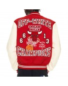 Chicago Bulls Off-White Varsity Jacket