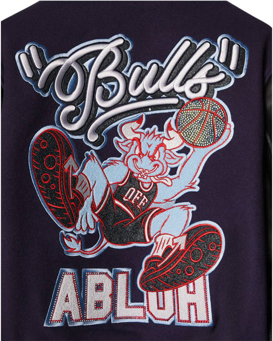 Chicago Bulls Off-White Varsity Jacket