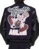 Chicago Bulls Off-White Varsity Jacket