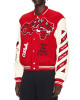 Chicago Bulls Off-White Varsity Jacket