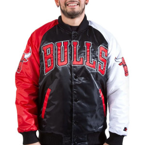 Chicago Bulls Satin Tri-Color Jacket