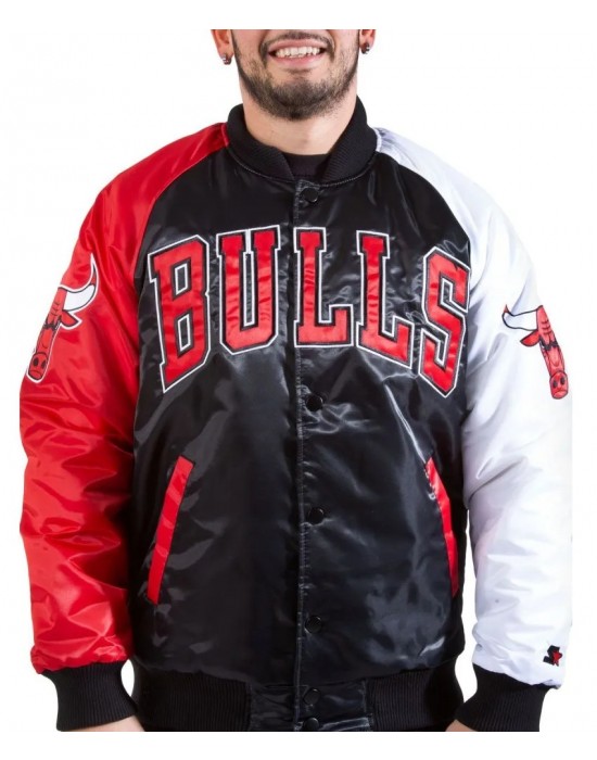 Chicago Bulls Satin Tri-Color Jacket