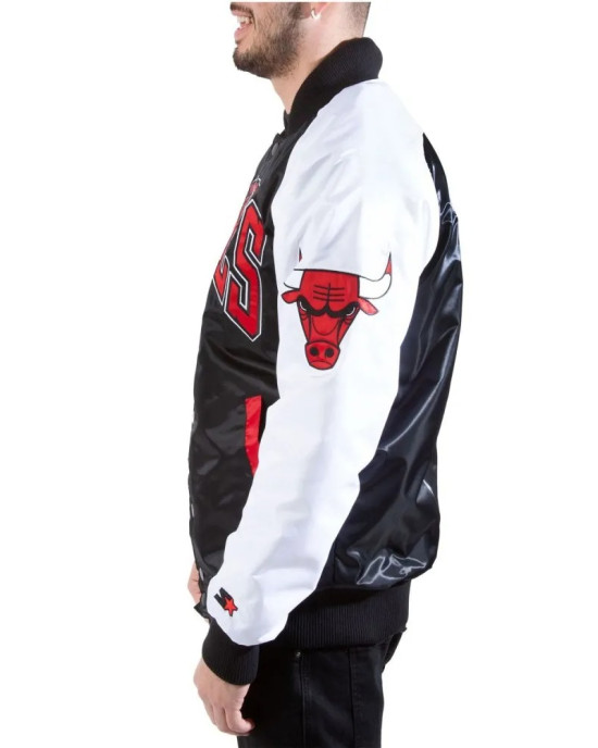 Chicago Bulls Satin Tri-Color Jacket Chicago Bulls Satin Tri-Color Jacket