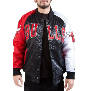 Chicago Bulls Satin Tri-Color Jacket