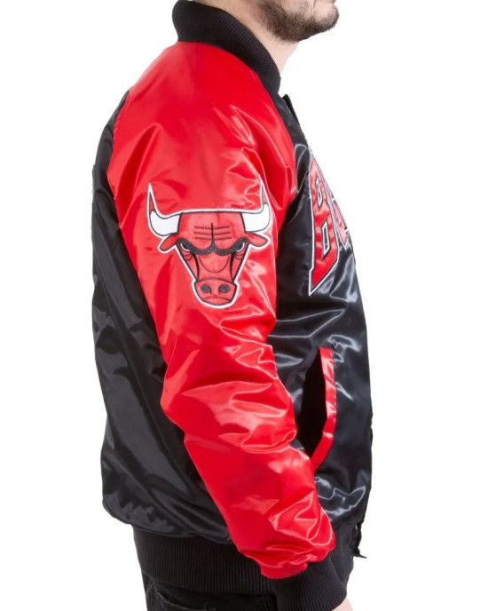Chicago Bulls Satin Tri-Color Jacket Chicago Bulls Satin Tri-Color Jacket