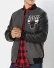 Chicago Bulls Varsity Black and Grey Jacket Chicago Bulls Varsity Black and Grey Jacket