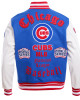 Chicago Cubs Old English Blue Wool Varsity Jacket Chicago Cubs Old English Blue Wool Varsity Jacket