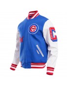 Chicago Cubs Old English Blue Wool Varsity Jacket