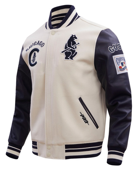 Chicago Cubs Retro Classic Navy Blue Wool Varsity Jacket Chicago Cubs Retro Classic Navy Blue Wool Varsity Jacket