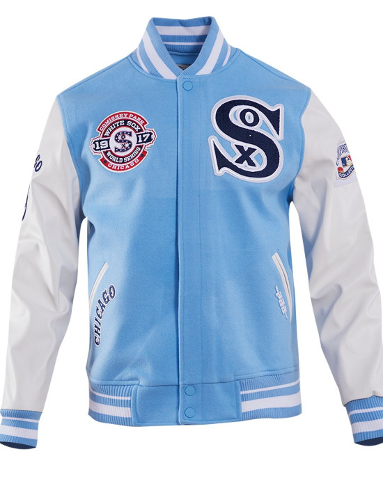 Chicago White Sox Retro Classic Blue Wool Varsity Jacket Chicago White Sox Retro Classic Blue Wool Varsity Jacket
