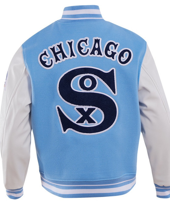 Chicago White Sox Retro Classic Blue Wool Varsity Jacket Chicago White Sox Retro Classic Blue Wool Varsity Jacket