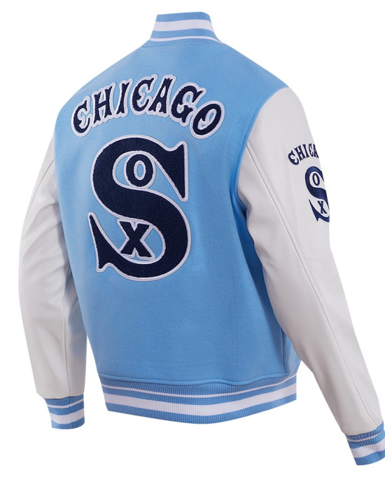 Chicago White Sox Retro Classic Blue Wool Varsity Jacket Chicago White Sox Retro Classic Blue Wool Varsity Jacket