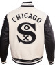 Chicago White Sox Retro Classic Off White Wool Varsity Jacket Chicago White Sox Retro Classic Off White Wool Varsity Jacket