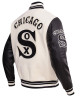 Chicago White Sox Retro Classic Off White Wool Varsity Jacket Chicago White Sox Retro Classic Off White Wool Varsity Jacket