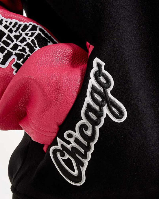Chicago White Sox Varsity Pink and Black Jacket Chicago White Sox Varsity Pink and Black Jacket