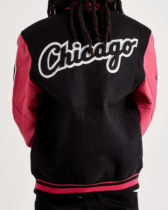 Chicago White Sox Varsity Pink and Black Jacket Chicago White Sox Varsity Pink and Black Jacket