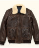Choco Brown Leather Bomber Jacket Choco Brown Leather Bomber Jacket