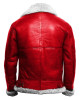 Christmas Holiday Red A2 Bomber Aviator With Artificial Fur Collar Genuine Leather Jacket Christmas Holiday Red A2 Bomber Aviator With Artificial Fur Collar Genuine Leather Jacket