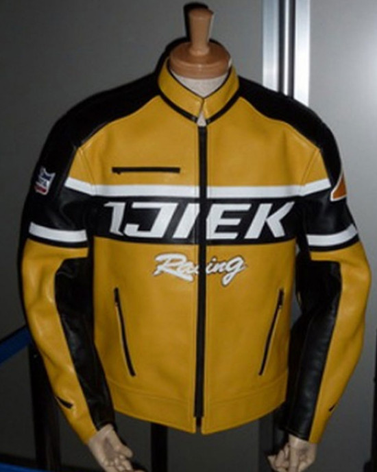 Chuck Greene Dead Rising Real Leather Yellow Biker Jacket Chuck Greene Dead Rising Real Leather Yellow Biker Jacket
