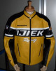 Chuck Greene Dead Rising Real Leather Yellow Biker Jacket Chuck Greene Dead Rising Real Leather Yellow Biker Jacket