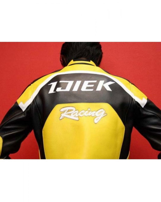 Chuck Greene Dead Rising Real Leather Yellow Biker Jacket Chuck Greene Dead Rising Real Leather Yellow Biker Jacket