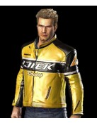 Chuck Greene Dead Rising Real Leather Yellow Biker Jacket