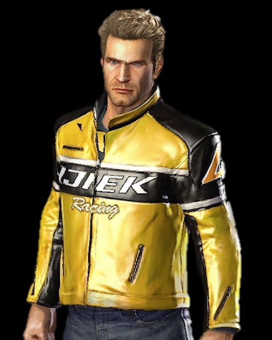 Chuck Greene Dead Rising Real Leather Yellow Biker Jacket Chuck Greene Dead Rising Real Leather Yellow Biker Jacket