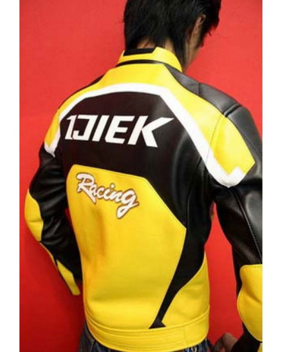 Chuck Greene Dead Rising Real Leather Yellow Biker Jacket Chuck Greene Dead Rising Real Leather Yellow Biker Jacket