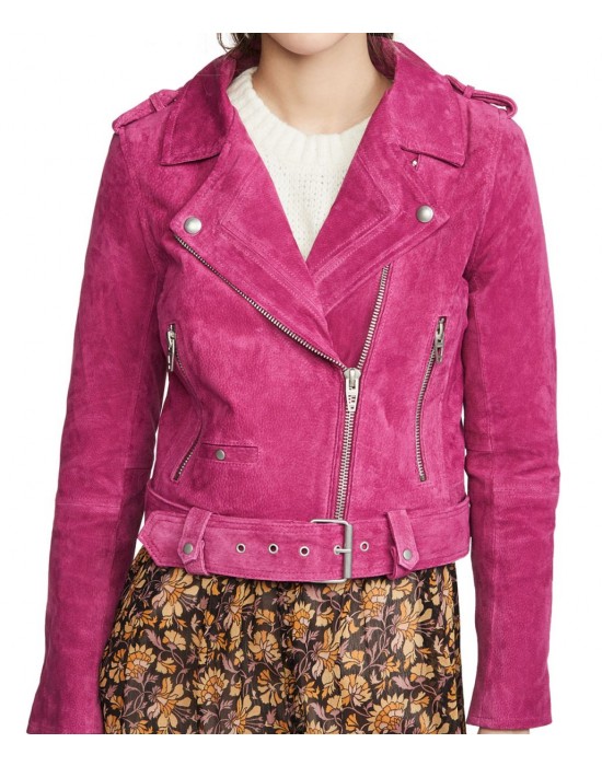 Chucky Alyvia Alyn Lind Pink Suede Jacket