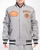 Cincinnati Bengals Crest Emblem Gray Varsity Wool Jacket Cincinnati Bengals Crest Emblem Gray Varsity Wool Jacket