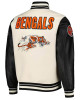 Cincinnati Bengals Retro Classic Varsity Cream and Black Jacket