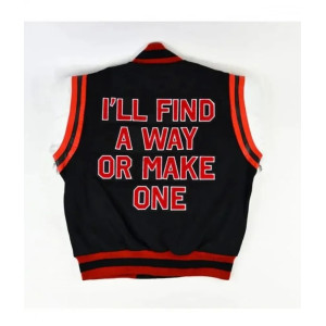 Clark Atlanta University Motto Varsity White And Black Jacket